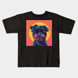 Affenpinscher in 70's Kids T-Shirt